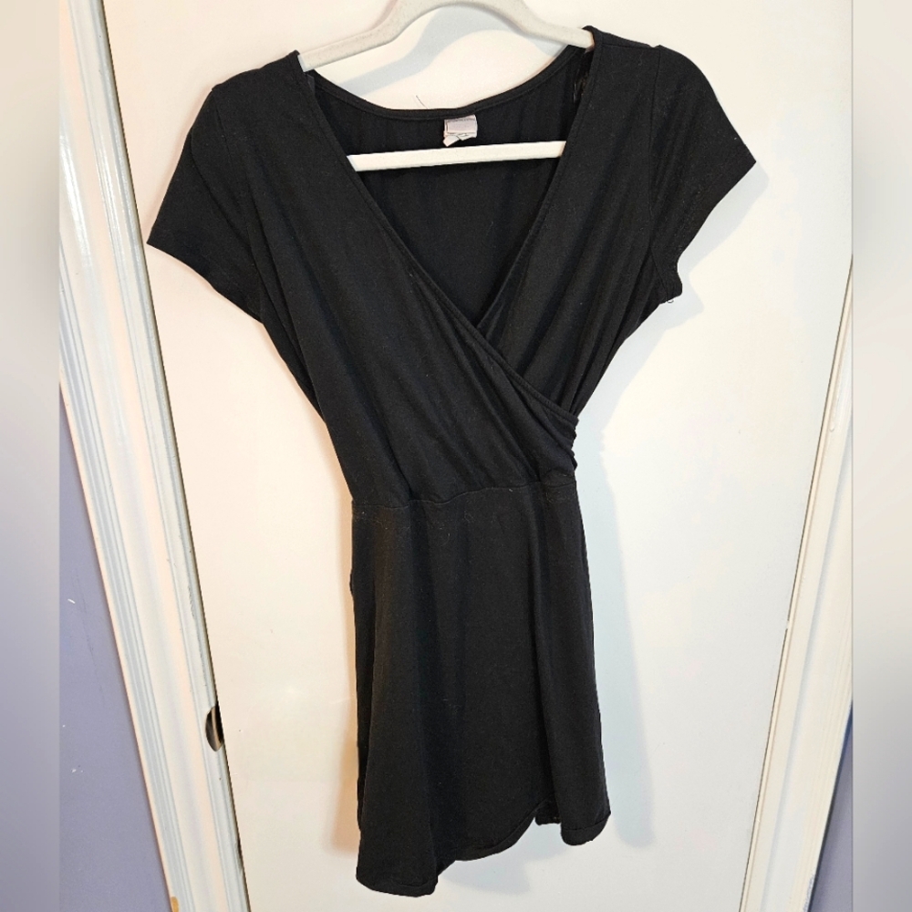 Twik Black Mini Wrap Dress